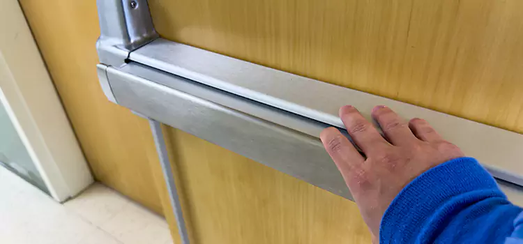 Installing a Push Bar on a Door Corona